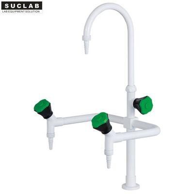 China Solid Brass Lab Taps For Sinks , Triple Outlet Faucet With Durable PP Knob supplier