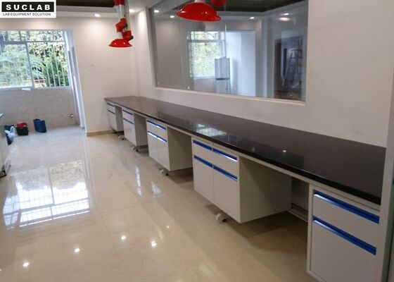 China 3000mm Steel Lab Furniture Desk Smooth C / H Frames With Strong Loading Capacity supplier