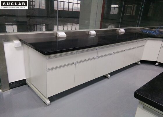 China Black Marble Countertop Modular Lab Furniture In High Temperature Laboratory supplier