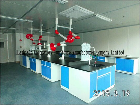 China Cleanroom Modular Lab Benches 12.7mm Alkali Resist Countertops Cold Rolled Steel Frames supplier