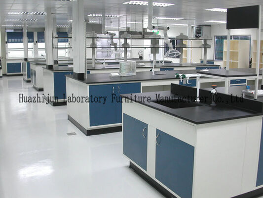 China General Size L3000*1500*850mm Steel Lab Bench Single / Double Drip Rack Type supplier