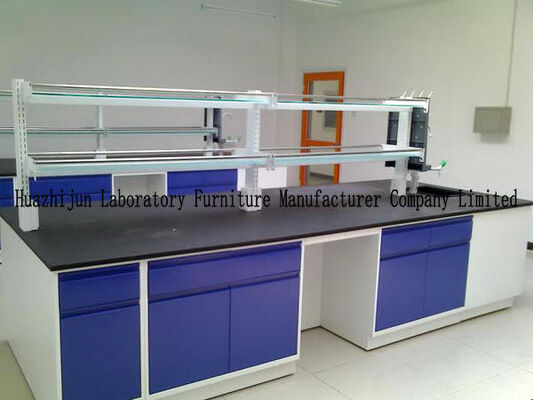 China Movable LSteel Lab Bench 1.0mm Steel Material With Emergency Eyewasher supplier