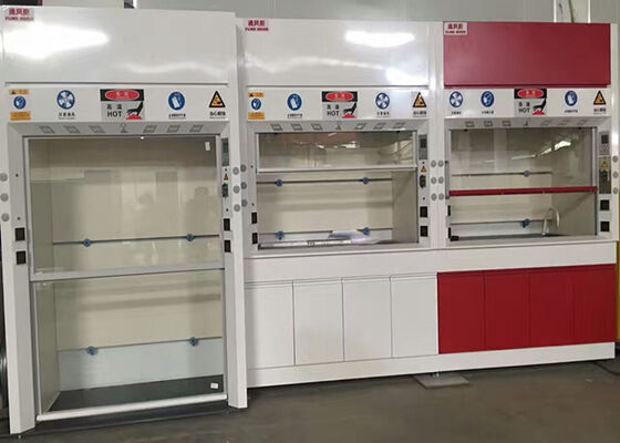 China 12.7mm Worktops Steel Fume Hood Safe Operation Adjusted Air Volume Up To 0.5m/s supplier