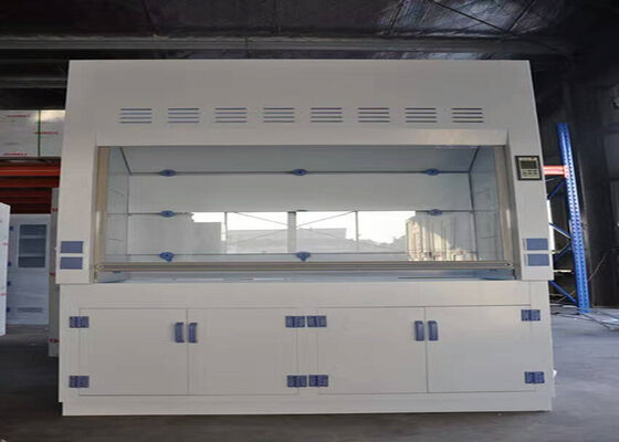 China Agricultural Lab PP Fume Hood 8 - 10mm White Worktops 220V Power Sockets supplier