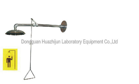 China 115L/Min Water Flow Laboratory Fittings Eyewash Shower Push To Open / Hand Pulling Type supplier