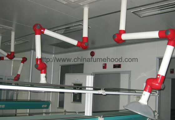 China Ceiling Mounted Laboratory Fittings , 360° Swiveled Fume Exhaust Arm supplier