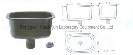 China PP Sink Laboratory Fittings , Drop In Type Alkali / Acid Resistant Lab Sink supplier
