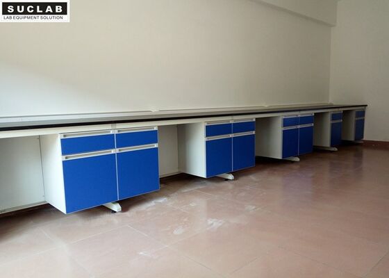 China Mothproof Performance Medical Laboratory Furniture , Chemistry Lab Tables 3000*1500*850mm Size supplier