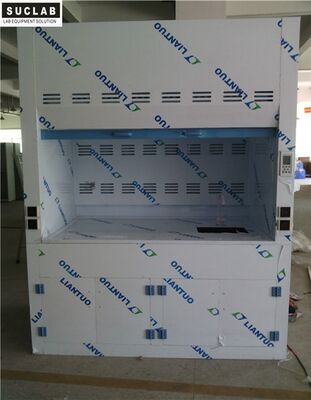 China Benchtop PP Industrial Fume Hood Double Cabinet Doors 5mm Thickness Window supplier