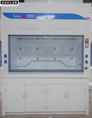 China Full PP Fume Hood , PVC Window Laboratory Fume Cupboards Adjust Air Speed supplier