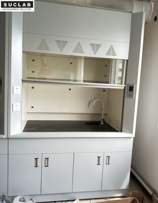 China Alkali And High Temperature Resist All Steel Fume Hood With Third Level Air Exhaust / Tempered Glass Window supplier