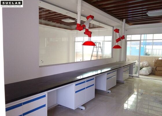 China Heat Resistant Steel Lab Furniture Non - Glare Finish Workbench 1.5m Width supplier