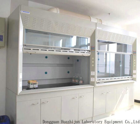 China Custom Laboratory Steel Fume Hood 0.5m/S Air Volume With Storage Cabinet supplier