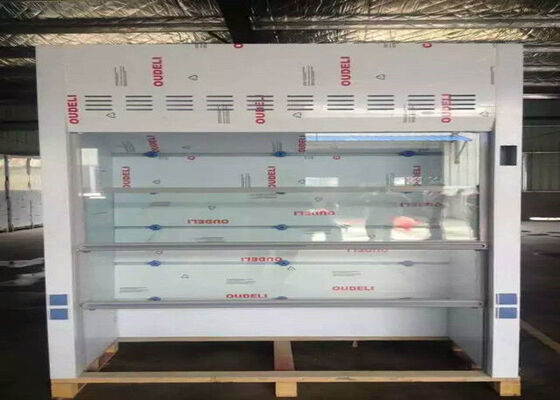 China White PP Hood For Chemical Laboratory , Lab Fume Hood 800mm Width Floor Mounted supplier