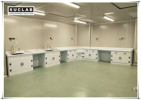 China Chemical Resistant Lab Bench Furniture With PP Worktop And Cabinet For Laboratory supplier