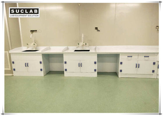 China Chemical Lab Furniture Polypropylene Countertop With PP Drip Rack And Water Outlet supplier