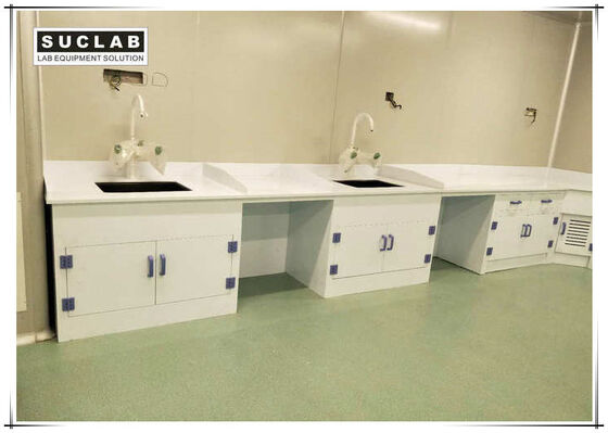 China Epoxy Resin Countertop Chemistry Lab Furniture With PP Drawer And Base Cabinet supplier