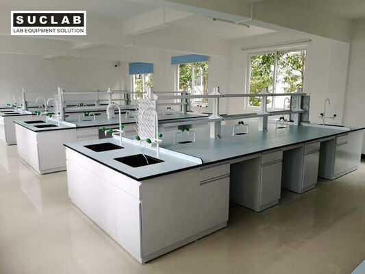 China Epoxy Resin Countertops Lab Workbench Furniture For College Science Laboratory supplier