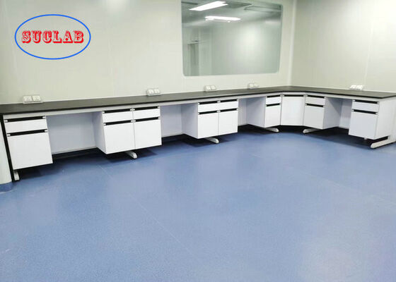Acid Alkali Proof Modular Lab Furniture With Black Colour Handle In Chemistry Laboratory supplier