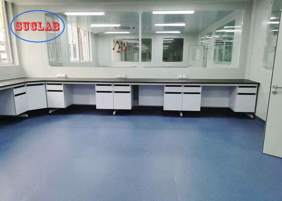 Acid Alkali Proof Modular Lab Furniture With Black Colour Handle In Chemistry Laboratory supplier