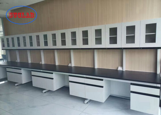 Acid Alkali Proof Modular Lab Furniture With Black Colour Handle In Chemistry Laboratory supplier