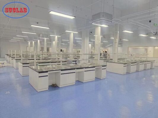 Epoxy Resin Worktop Chemistry Lab Bench With Black Colour Embedded Handle supplier