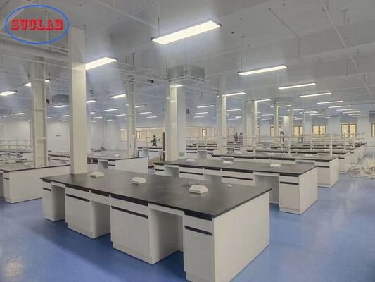 Epoxy Resin Worktop Chemistry Lab Bench With Black Colour Embedded Handle supplier