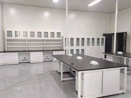 H Frame Type Lab Island Tables With Mobile Cabinet In Laboratory Furniture supplier