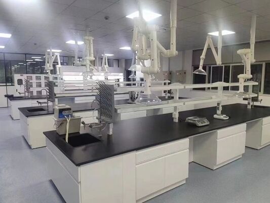 H Frame Type Lab Island Tables With Mobile Cabinet In Laboratory Furniture supplier