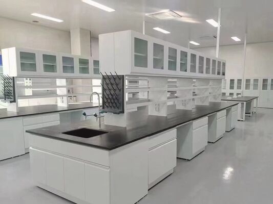 H Frame Type Lab Island Tables With Mobile Cabinet In Laboratory Furniture supplier