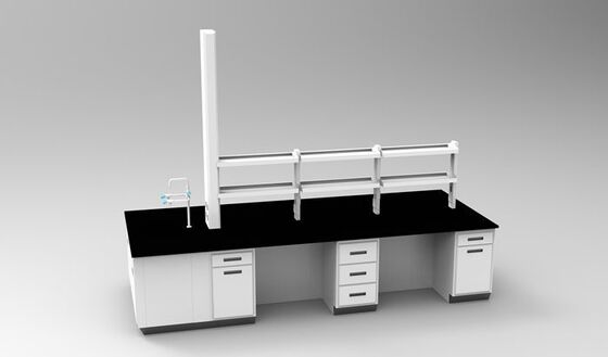 High Level Series Lab Island Bench With Reagent Shelves For Experiment Operation Platform supplier
