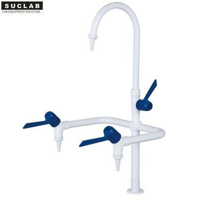 Solid Brass Lab Taps For Sinks , Triple Outlet Faucet With Durable PP Knob supplier