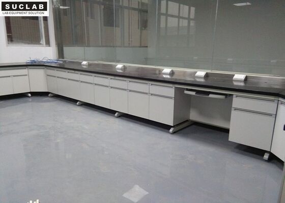 Steel And Wood School Science Laboratory Furniture Black Marble Countertop Type supplier
