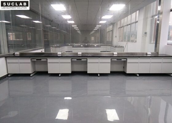 Steel And Wood School Science Laboratory Furniture Black Marble Countertop Type supplier