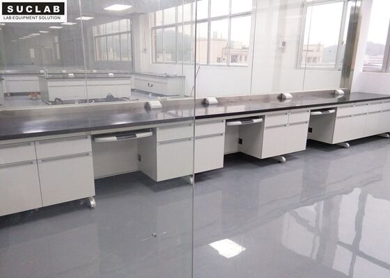 Steel And Wood School Science Laboratory Furniture Black Marble Countertop Type supplier