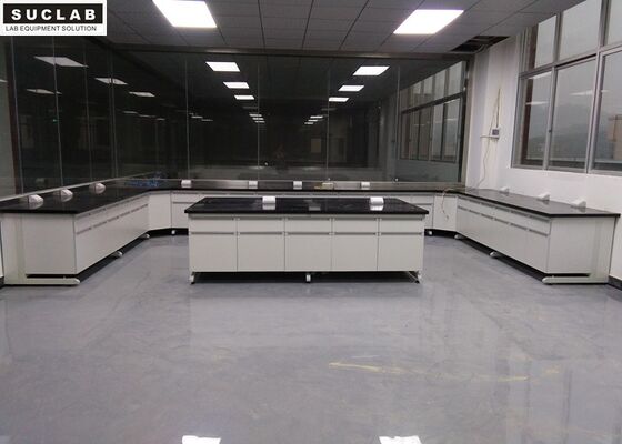 Black Marble Countertop Modular Lab Furniture In High Temperature Laboratory supplier