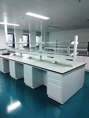 College Steel Laboratory Modular Furniture Durable With Reagent Shelves supplier