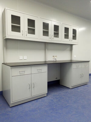 College Steel Laboratory Modular Furniture Durable With Reagent Shelves supplier
