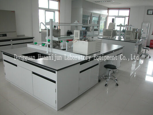 850mm Height Steel Lab Bench Furniture 1.0mm Cold Rolled Material With Sink Faucets supplier