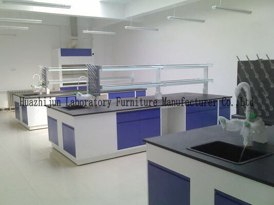 Educational Steel Laboratory Furniture , Chemical Resistant Lab Tables For Schools supplier