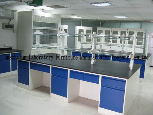 Movable LSteel Lab Bench 1.0mm Steel Material With Emergency Eyewasher supplier