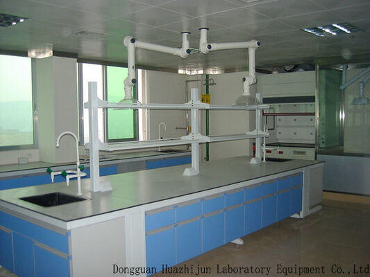 Acid Resistant Modular Lab Furniture Aluminum Alloy Handle 12.7mm Solid Bench Top supplier