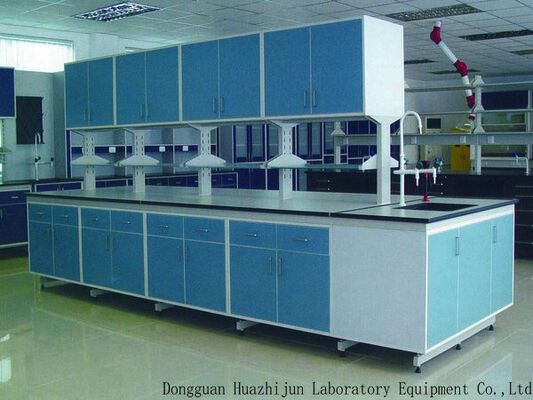 Acid Resistant Modular Lab Furniture Aluminum Alloy Handle 12.7mm Solid Bench Top supplier