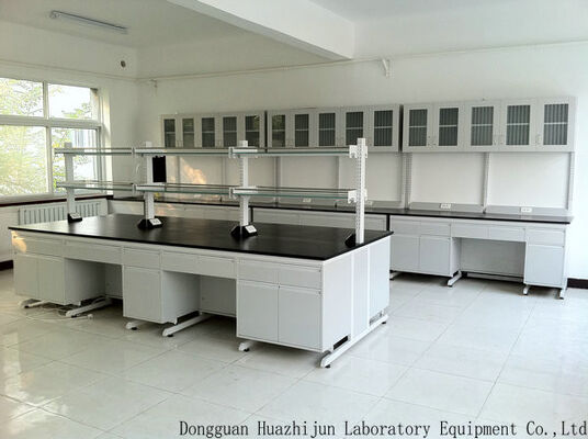 Acid Resistant Modular Lab Furniture Aluminum Alloy Handle 12.7mm Solid Bench Top supplier