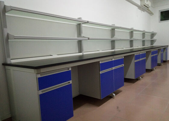 Customized Size Lab Bench Furniture Heat Resistant With Anti Corrosion Handles supplier