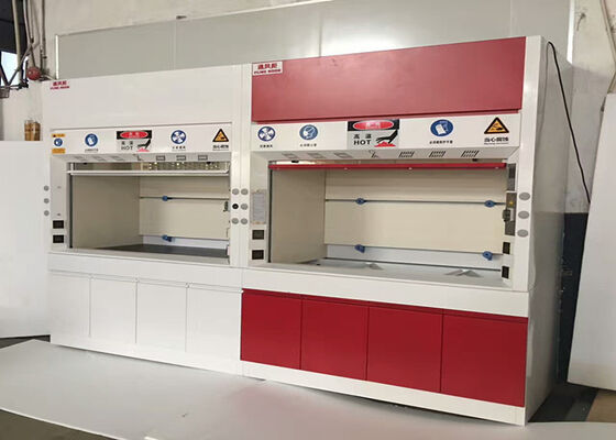 12.7mm Worktops Steel Fume Hood Safe Operation Adjusted Air Volume Up To 0.5m/s supplier