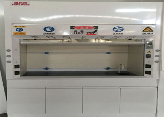 12.7mm Worktops Steel Fume Hood Safe Operation Adjusted Air Volume Up To 0.5m/s supplier