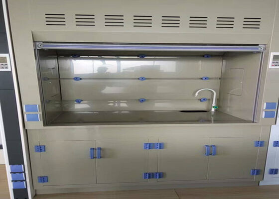 PP Structure Science Lab Fume Hood Workstation PVC Board Window 8 - 10mm Cabinet Door supplier