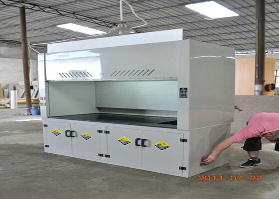 8 - 10mm Benchtops Chemical Fume Cupboard , Fume Hood Cabinet Seamless Welding supplier