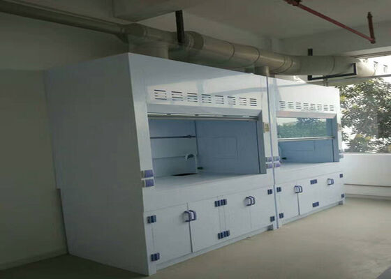 Ductless PP Laboratory Fume Cupboards 0.5m/s Air Velocity With Sink / Faucet supplier